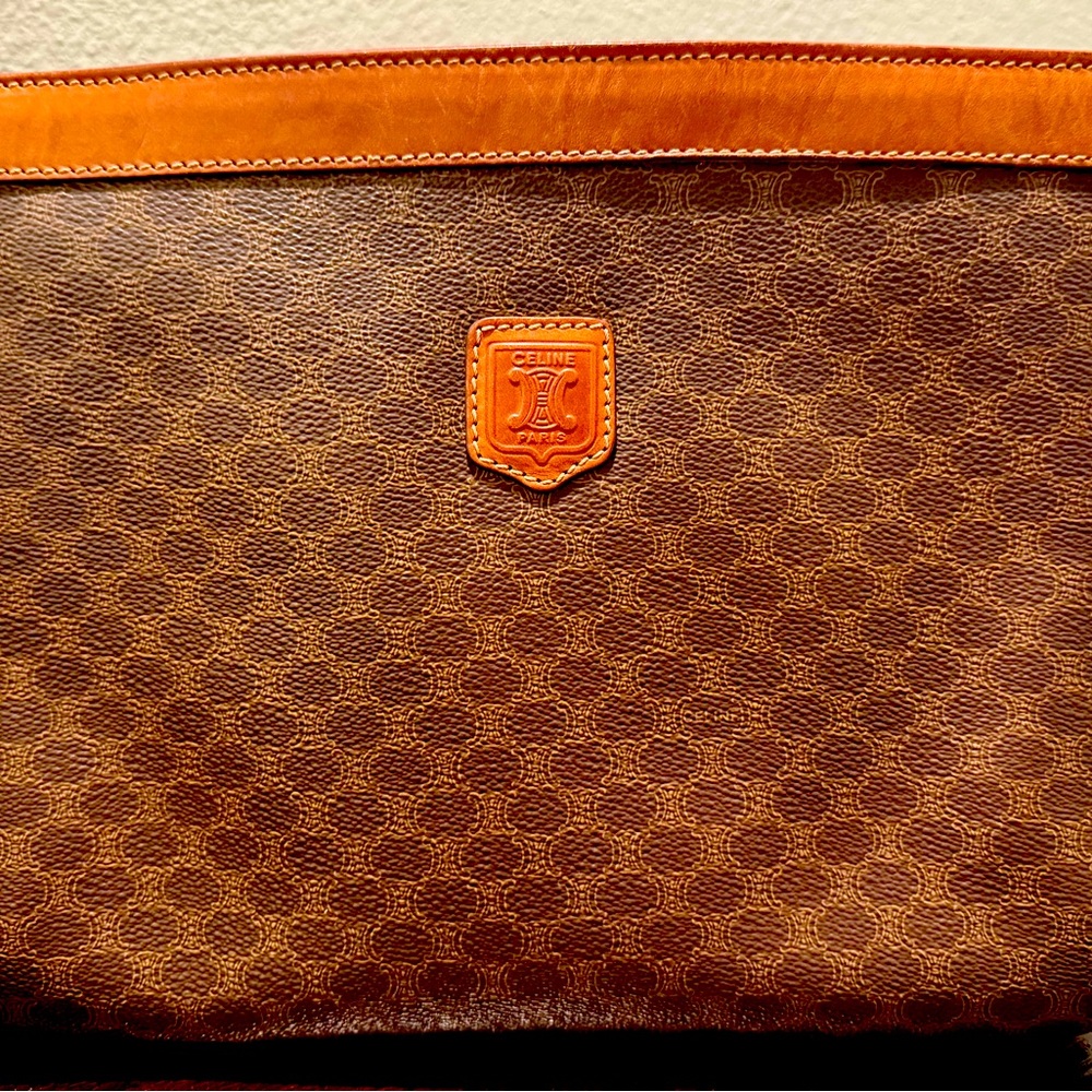 Vintage Celine Macadam Print Clutch